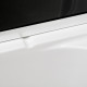 Душевая кабина Deto BМ4510 N без крыши, с LED-подсветкой, четверть круга, поддон глубокий