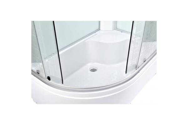 Душевая кабина Deto Em EM4511R эл 110 x 80 см, с крышей, с электрикой, прямоугольная-асимметричная, поддон глубокий