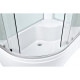 Душевая кабина Deto Em EM4511R эл 110 x 80 см, с крышей, с электрикой, прямоугольная-асимметричная, поддон глубокий