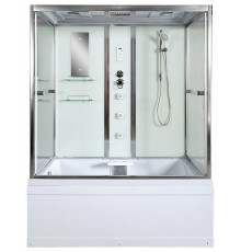 Душевая кабина Deto V150, 150 x 85 см, с электрикой, гидромассажем, с сиденьем, стекла прозрачные, прямоугольная, поддон глубокий