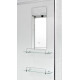 Душевая кабина Deto Em EM4511 L  LED гм 110 x 80 см, с крышей, с Led подсветкой, с гидромассажем, прямоугольная-асимметричная, поддон глубокий