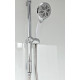 Душевая кабина Deto Em EM4511 L  LED гм 110 x 80 см, с крышей, с Led подсветкой, с гидромассажем, прямоугольная-асимметричная, поддон глубокий