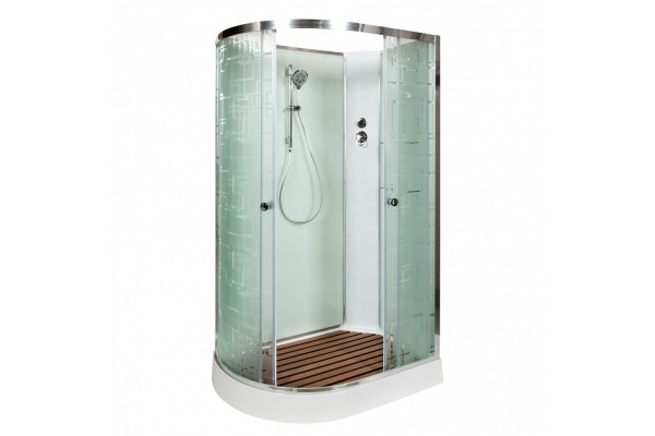 Душевая кабина Deto Em EM1512 R N 120 x 80 см, без крыши, прямоугольная-асимметричная, поддон низкий