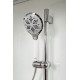 Душевая кабина Deto Em EM1512 L N LED гм 120 x 80 см, без крыши, с Led подсветкой, с гидромассажем, прямоугольная-асимметричная, поддон низкий