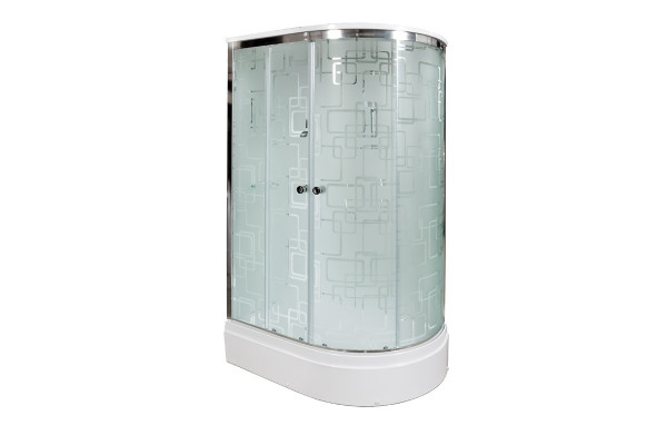 Душевая кабина Deto Em EM2712 L  гм-эл 120 x 80 см, с крышей, с электрикой, с гидромассажем, прямоугольная-асимметричная, поддон средний