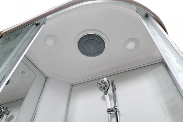 Душевая кабина Deto Em EM2712 L  гм-эл 120 x 80 см, с крышей, с электрикой, с гидромассажем, прямоугольная-асимметричная, поддон средний