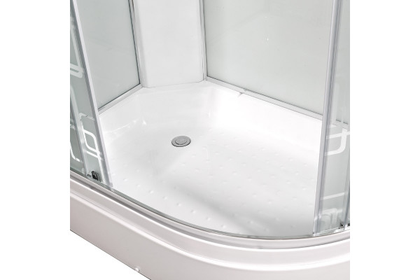 Душевая кабина Deto Em EM2712 L  N гм, 120 x 80 см, без крыши, с гидромассажем, прямоугольная-асимметричная, поддон средний