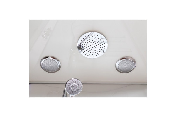 Душевая кабина Deto A 102 R 120 x 80 см, с крышей, Led и гидромассажем, прямоугольная-асимметричная, поддон низкий