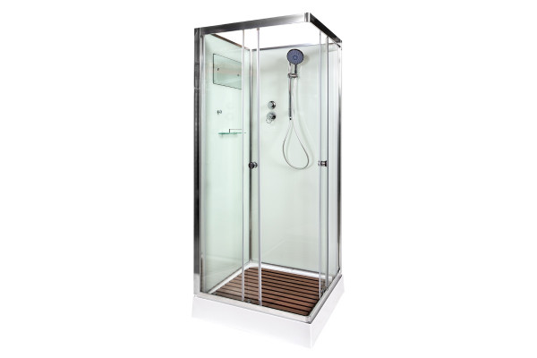 Душевая кабина Deto K408 без крыши (80x80) квадратная, поддон низкий