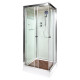 Душевая кабина Deto K408S (80x80) квадратная, поддон низкий, стекло прозрачное
