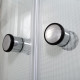 Душевая кабина Deto DM 90 x 90 см с электрикой, профиль белый, DM2090EL, четверть круга, поддон средний