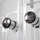 Душевая кабина Deto EM 2780 N LED без крыши с подсветкой, четверть круга, поддон средний