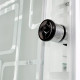 Душевая кабина Deto EM 2780 N LED без крыши с подсветкой, четверть круга, поддон средний