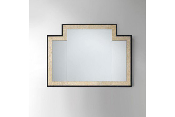Devon Small Vogue 2 Зеркало 104*2*h77 см цвет: черная глянцевая лакировка с внутр рамкой  “antique alluminium leaf” DEVOGUEP2NEAL