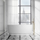 Devon Dove Ванна ИЗ WHITE TEC PLUS 170.5х64.7х84.6 см цвет: белый  в компл донный клапан с крышкой из WHITE TECи сифон EACC571 (цоколь белый) DOVE