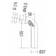 Отвод Devon&Devon SF3351CR в пол для сифона хром, выпуск прямой