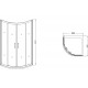 Душевой уголок Dolphin TN-207-J(5) 90x90 четверть круга, двери раздвижные