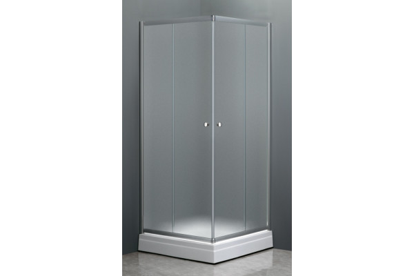 Душевой уголок Dolphin TN-205-J(4) 80x80, стекло fabric, квадратный, двери раздвижные