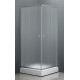 Душевой уголок Dolphin TN-205-J(4) 80x80, стекло fabric, квадратный, двери раздвижные