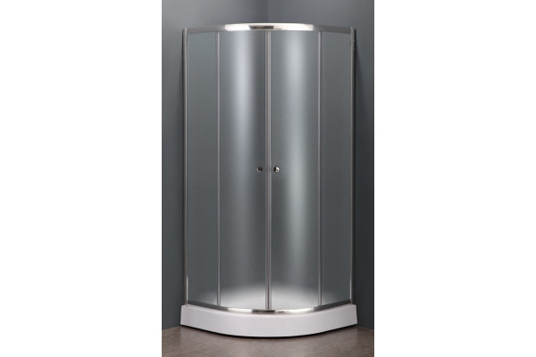 Душевой уголок Dolphin TN-204-J(5) 80x80, стекло fabric, четверть круга, двери раздвижные