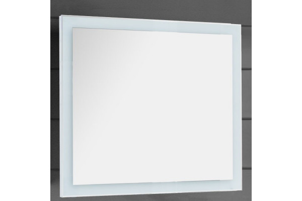 Зеркало Dreja Kvadro 100x3,2x85, с подсветкой, прямоугольное, ручки хром