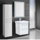 Зеркало Dreja Kvadro 60x3,2x85, с подсветкой, прямоугольное, ручки хром