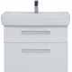 Тумба для комплекта Dreja Q max 80 белый глянец, подвесная, 2 ящика, ручки хром