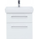 Тумба для комплекта Dreja Q max 60 белый глянец, подвесная, 2 ящика, ручки хром
