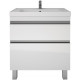 Тумба с раковиной Dreja Grace Plus 60 с опорами, белый глянец, с ящиками