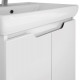 Тумба для комплекта Dreja Q Plus (D) 70 c опорами, белый глянец, с дверками, ручки хром
