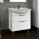 Тумба с раковиной Dreja.Eco Laguna Plus 85 белая, напольная, с ящиками