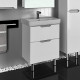 Тумба с раковиной Dreja.Eco Q Plus 60 белая, напольная, с ящиками