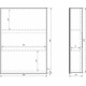 Зеркало-шкаф Dreja.eco Almi 50 правое, с доводчиками