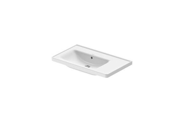 Duravit D-Neo Раковина накладная 800х480  мм ассим-раковина слева с переливом без отв. под смеситель цвет: белый 2369800060