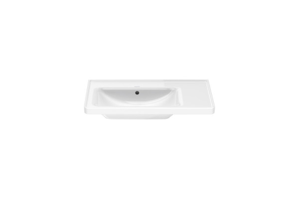 Duravit D-Neo Раковина накладная 800х480  мм ассим-раковина слева с переливом без отв. под смеситель цвет: белый 2369800060