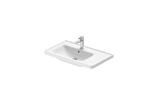 Duravit D-Neo Раковина накладная 800х480  мм ассим-раковина слева с переливом без отв. под смеситель цвет: белый 2369800060