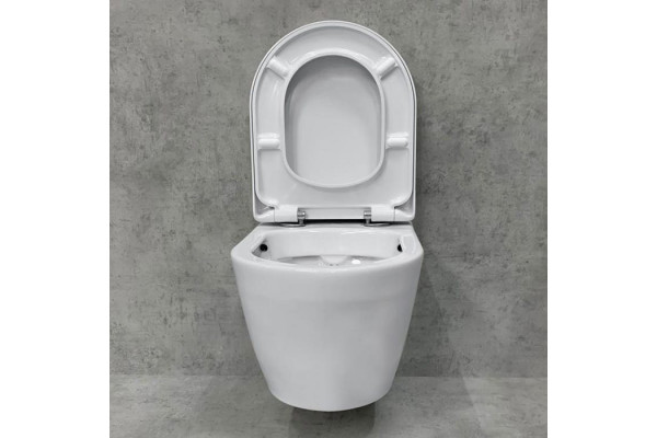 Duravit ME by Starck Унитаз подвесной Compact Rimless вкл. крепление Durafix  45л. 370x480мм с покрытием WonderGliss Цвет: Белый 25300900001