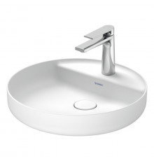 Duravit Vitrium Раковина накладная круглая 460мм из DuroCast UltraResist-композит без перелива с полкой с 1 отв для смес-ляЦвет белый матовый