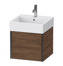 Duravit XViu Тумба подвесная 397x484x454мм для раковины #235050 1 ящик цвет: walnut dark/черный матовый