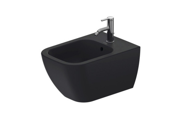 Duravit Happy D.2 Биде подвесное 355x540мм с переливом 1 отв для смес  с покрытием WG цвет: антрацит матовый 22581513001
