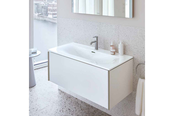 Duravit XViu Тумба подвесная 400x810x480мм под раковину # 233683 234583 234683 с 1 выдвижным отделением цвет: белый глянцевый XV40260B122