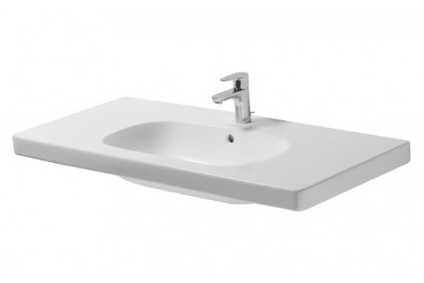 Раковина Duravit D-code  цвет белый, на тумбу, прямоугольная