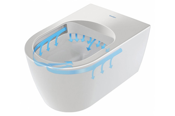 Унитаз подвесной Duravit ME by Starck Rimless 2529092000 белый HG овальный, антивсплеск, 37x57 см