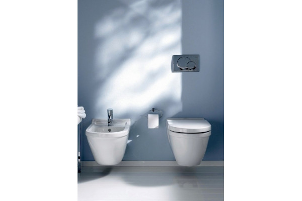 Биде подвесное Duravit Starck 3 228015 цвет белый, овальное, 36.5x54 см