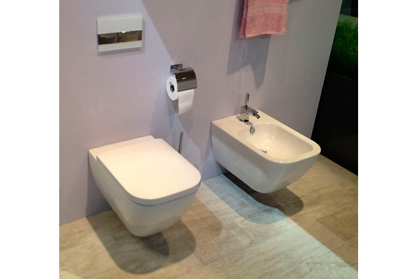 Унитаз подвесной Duravit Happy D.2  белый, прямоугольный, антивсплеск, 36.5x54 см