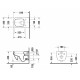Унитаз подвесной Duravit Happy D.2  белый, прямоугольный, антивсплеск, 36.5x54 см