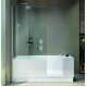 DURAVIT Shower + Bath Bathtub Ванна 1700х750хh2105 ммс входн дверью и душевой шторкой ЗЕРКАЛЬНОЙ DX - правосторонняя цвет: белый (без слива-перел) 700404000100000