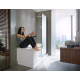 DURAVIT Shower + Bath Bathtub Ванна 1700х750хh2105 ммс входн дверью и душевой шторкой ЗЕРКАЛЬНОЙ DX - правосторонняя цвет: белый (без слива-перел) 700404000100000