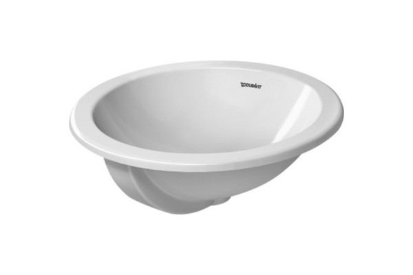 Duravit Architec Раковина  встр. для встраивания сверху с перел. без площадки под смес. глазуровка снизуØ 470 Цвет: Белый 0468470000
