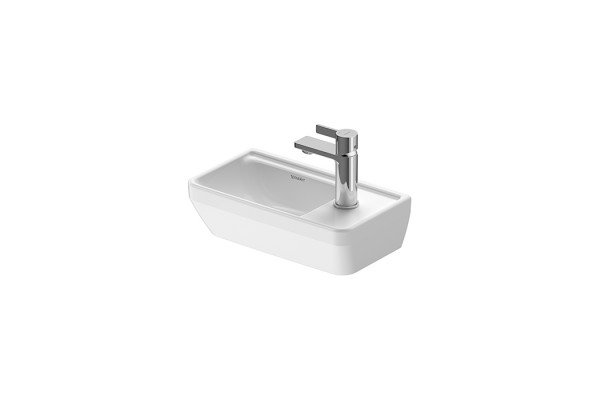 Duravit D-Neo Раковина 400  мм без перелива с 1 отв. под смеситель справа с WonderGliss цвет: белый 07394000411